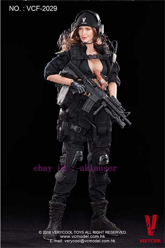 Verycool Vcf-2029 1/6 Female Shooter Black Ver Action Figure Model