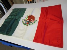 Fanion drapeau signal nylon 24 pouces x 36 pouces Mexique (quelques décolorations)
