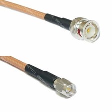 USA-CA RG142 BNC MALE to SMA MALE Coaxial RF Pigtail Cable