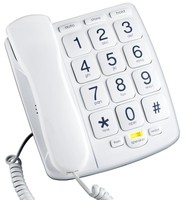 Emerson Em300wh Big Button Corded Phone Designed For Elderly People - Works I... Emerson Em300wh Big Button Corded Phone Designed For Elderly People - Works I...