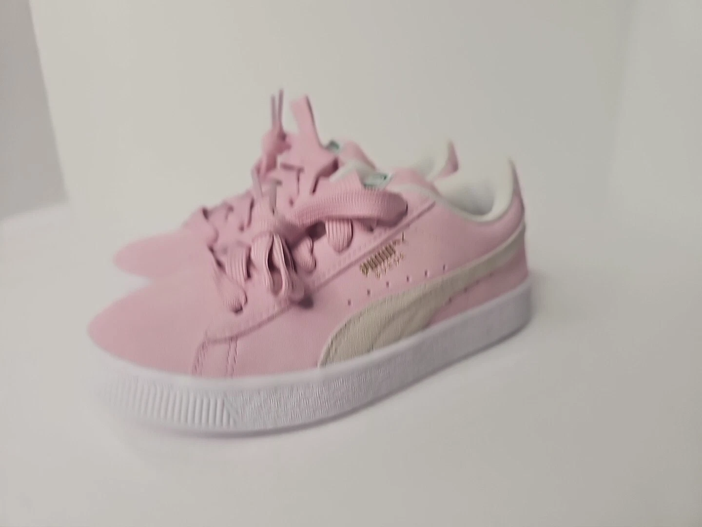 Puma scamosciato rosa per bambini US 2 5C