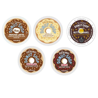 Original Donut Shop Coffee K-Cups Keurig Variety 20 Count 5 Flavors
