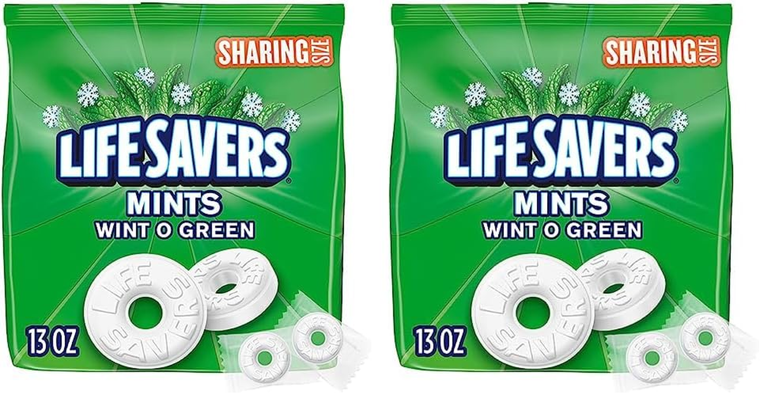 ウィントオーグリーンブレスミントハードキャンディー、シェアリングサイズ、13オンスバッグ (2個パック)