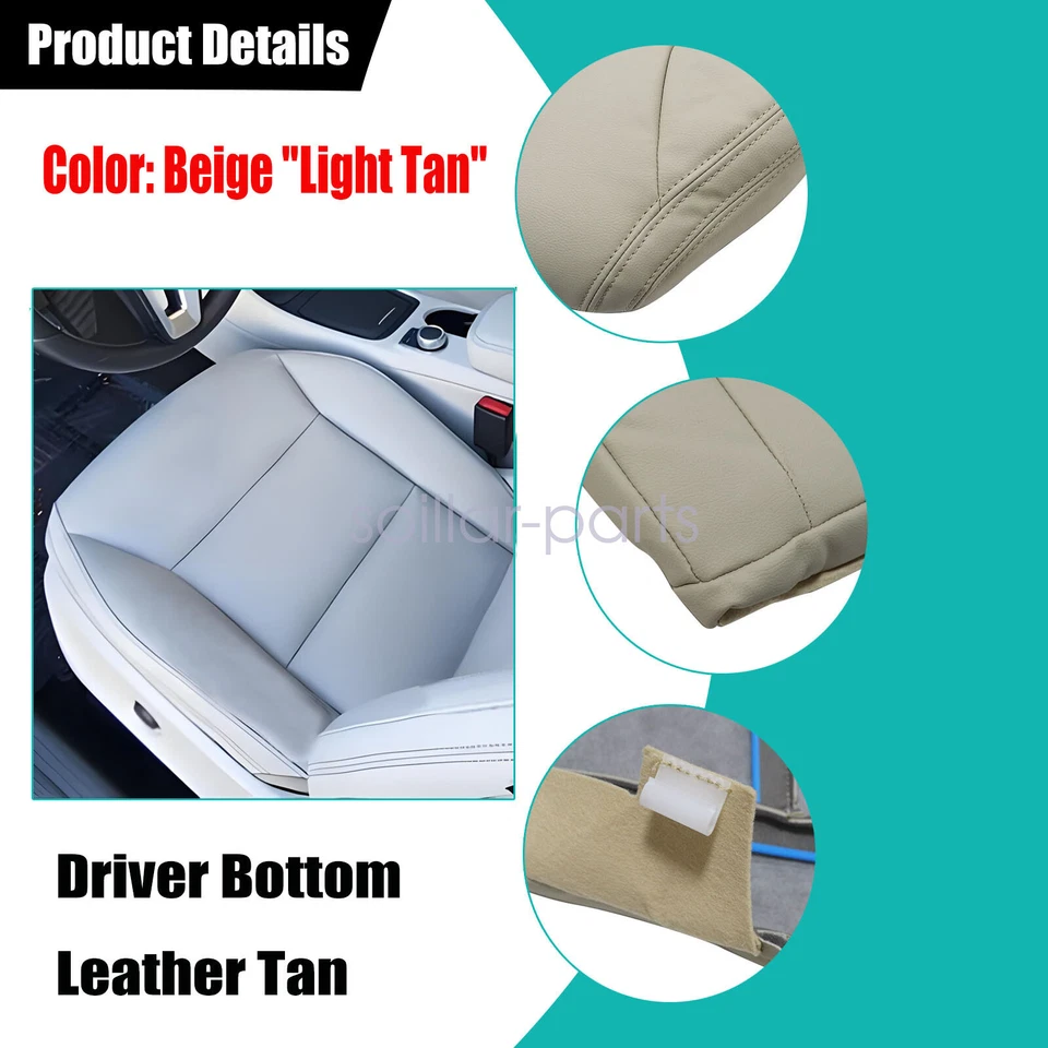 Cubierta de asiento delantera para Mercedes Benz GLA 250 2014 2015 parte inferior del conductor bronceada EE. UU. Foto 4 de 4