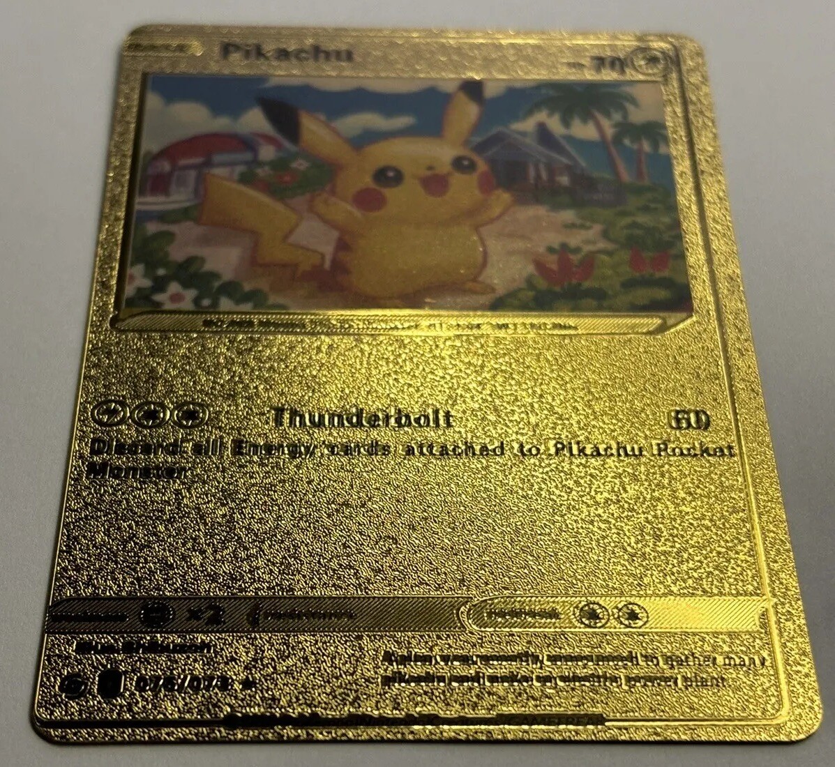 ピカチュウ ゴールドカード HP70 Pikachu Card HP 70 -Growl Pika Bolt Holo-NM-MT | eBay
