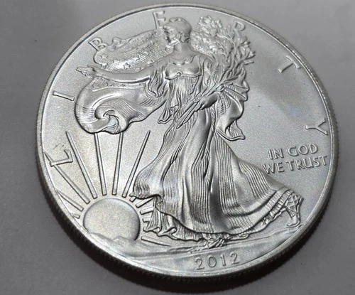 2012 AMERICAN SILVER EAGLE DOLLAR COIN 1 OZ. 999 PURE FINE SILVER
