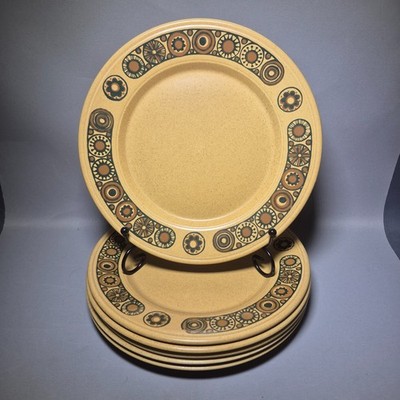 Kiln Craft Bacchus Vintage Salat Mittagessen Teller 6er Set 9'' Rustikal Steinzeug Engla