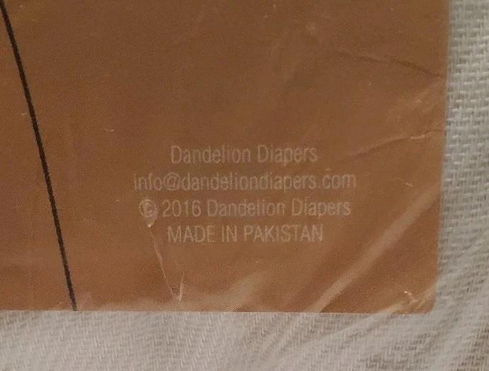 NUEVO EN PAQUETE Pañales de tela preplegados de diente de león talla 1 recién nacido paquete de 12 textiles orgánicos Foto 3 de 3