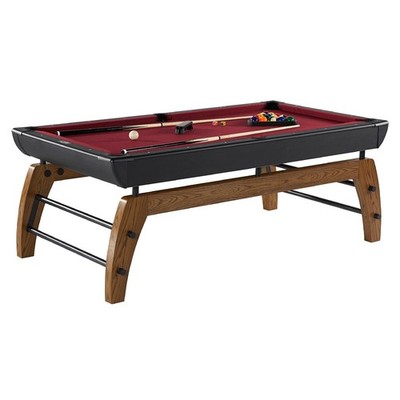 7 Ft Modern Industrial Drop Pocket Pool Table 84'' Billiard Table W/ Accessories