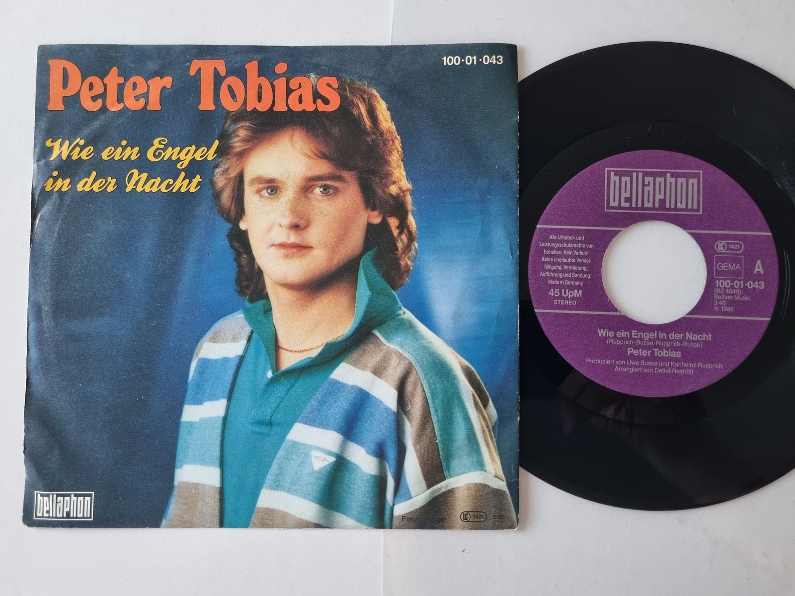 Peter Tobias - Wie Ein Engel In Der Nacht 7'' Vinyl Germany