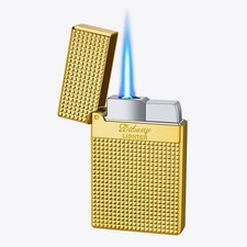 Metal Jet Gas Flashlight Lighter Windproof Cigar Drill Lighter Smoking Chill