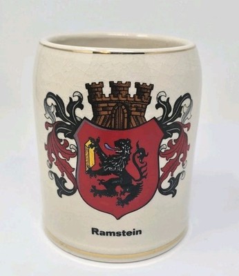 Vintage Ramstein Handpainted A. Wilhelm German Beer Stein Germany