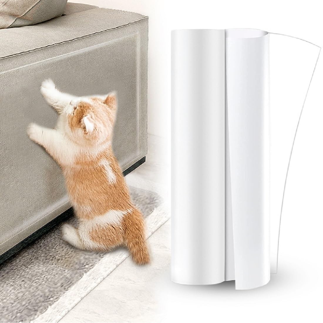 Anti griffe chat pour canapé rouleau transparent 40x500cm protège meuble