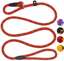 5Ft Dog Rope Slip Lead Adjustable Pet Nylon Leash for 10-80Lb Small Medium Dogs