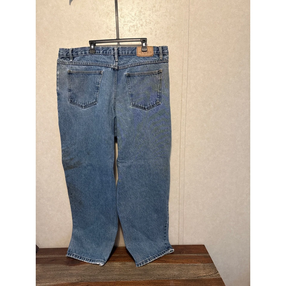 Open Trail EUC Men's 40/30 Stone Washed Authentic Denim Blue Jeans - Image 4 of 4