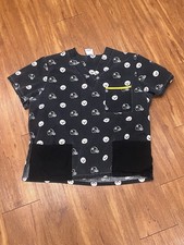 NFL Pittsburg Steelers Team Apparel Scrub Top Shirt Large Three Pockets