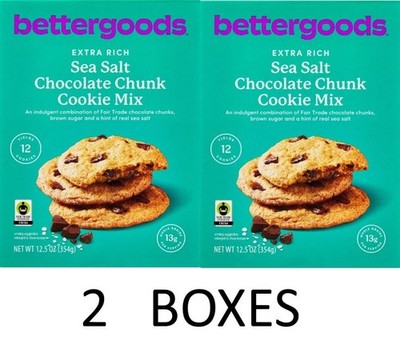 bettergoods Extra Rich Sea Salt Chocolate Chunk Cookie Mix 12.5 oz Box - 2 BOXES