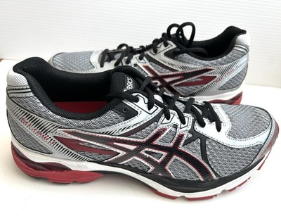 Asics mens shoes Size 8 Gel Flux 3 ASICS Silver Gray Red
