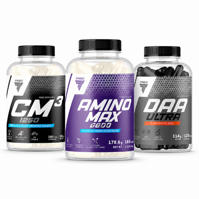 CM3 + AMINOMAX + DAA ULTRA -Kraft Ausdauer Regeneration Kreatinmalat Aminosäuren
