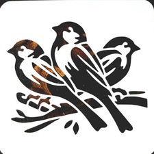 Song Birds on a Tree Branch- Stencil For Pain...