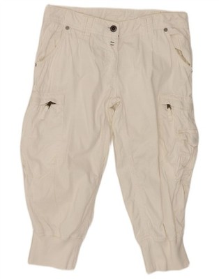 Aeronautica Militare Womens Cargo Bermuda Shorts IT 40 Small W28 White AS19