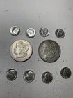 1886 & 1891 Morgan Silver Dollar & Lot of 1963 Silver Dimes, Not Junk Drawer