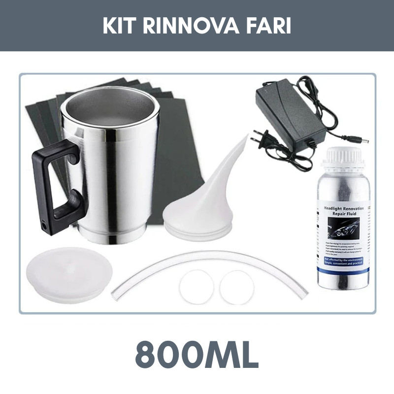 Kit Lucidatura Fari Polimero Liquido Professionale | Rinnova Fanali Auto