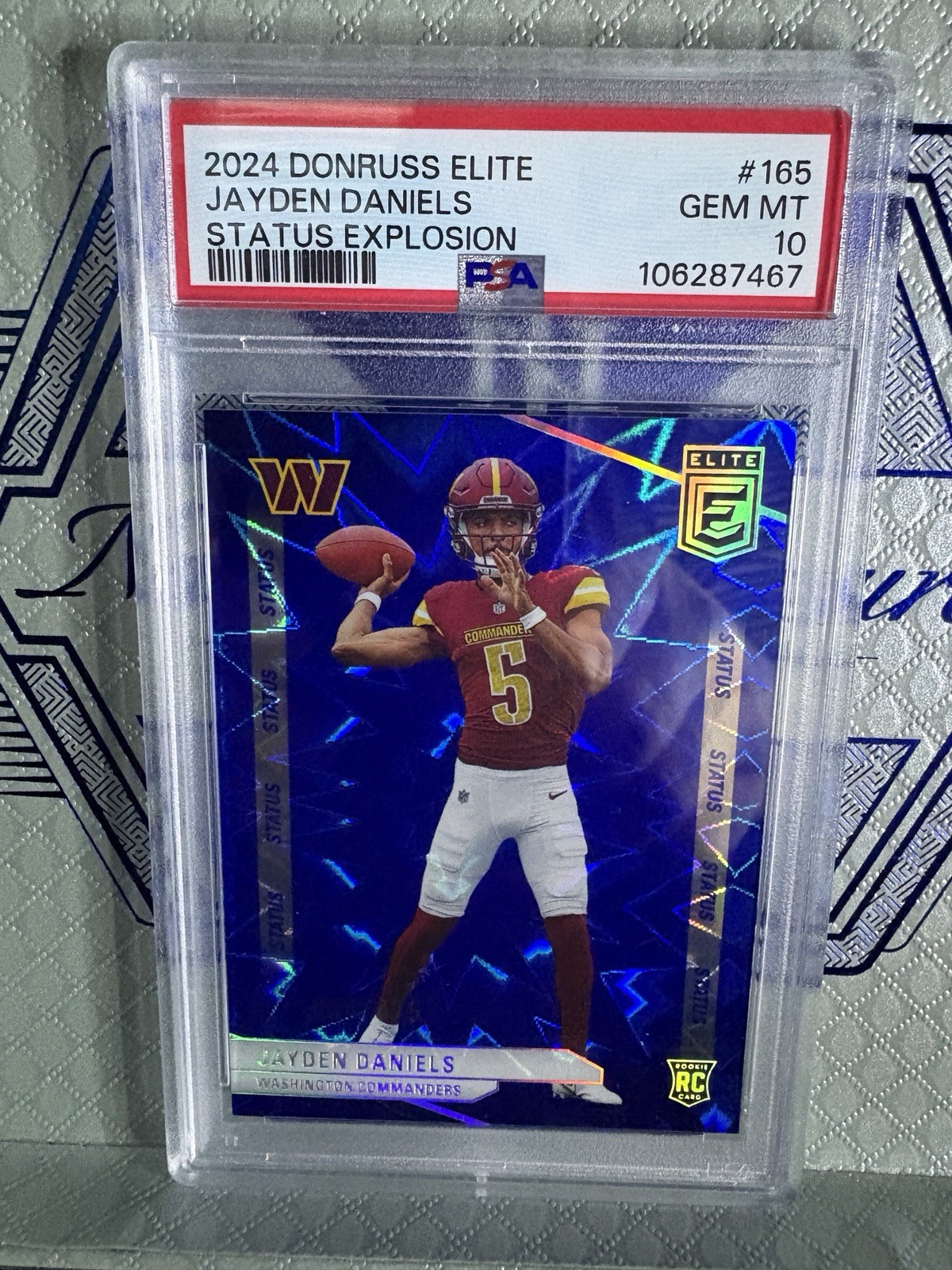 Jayden Daniels Panini Donruss Elite #165 Status Explosion