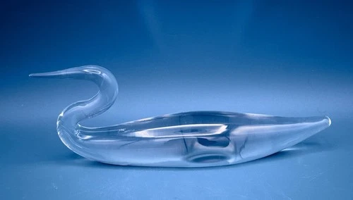 Signed 9" Steuben Glass Shore Bird / Loon  - James Houston