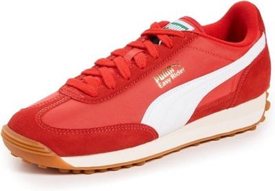Puma Men's Size 7.5, Easy Rider Vintage Shoes, Red/ White, 399028-01