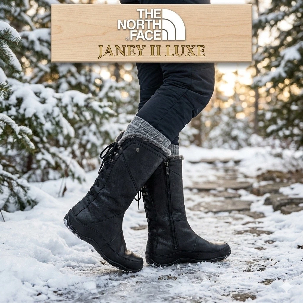 The North Face Janey II Luxe Leather Snow Boots
Opens in a new window or tab