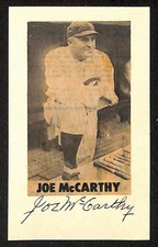 Joe McCarthy Yankees Autographed/Signed 3x5 Index Card JSA BA208520