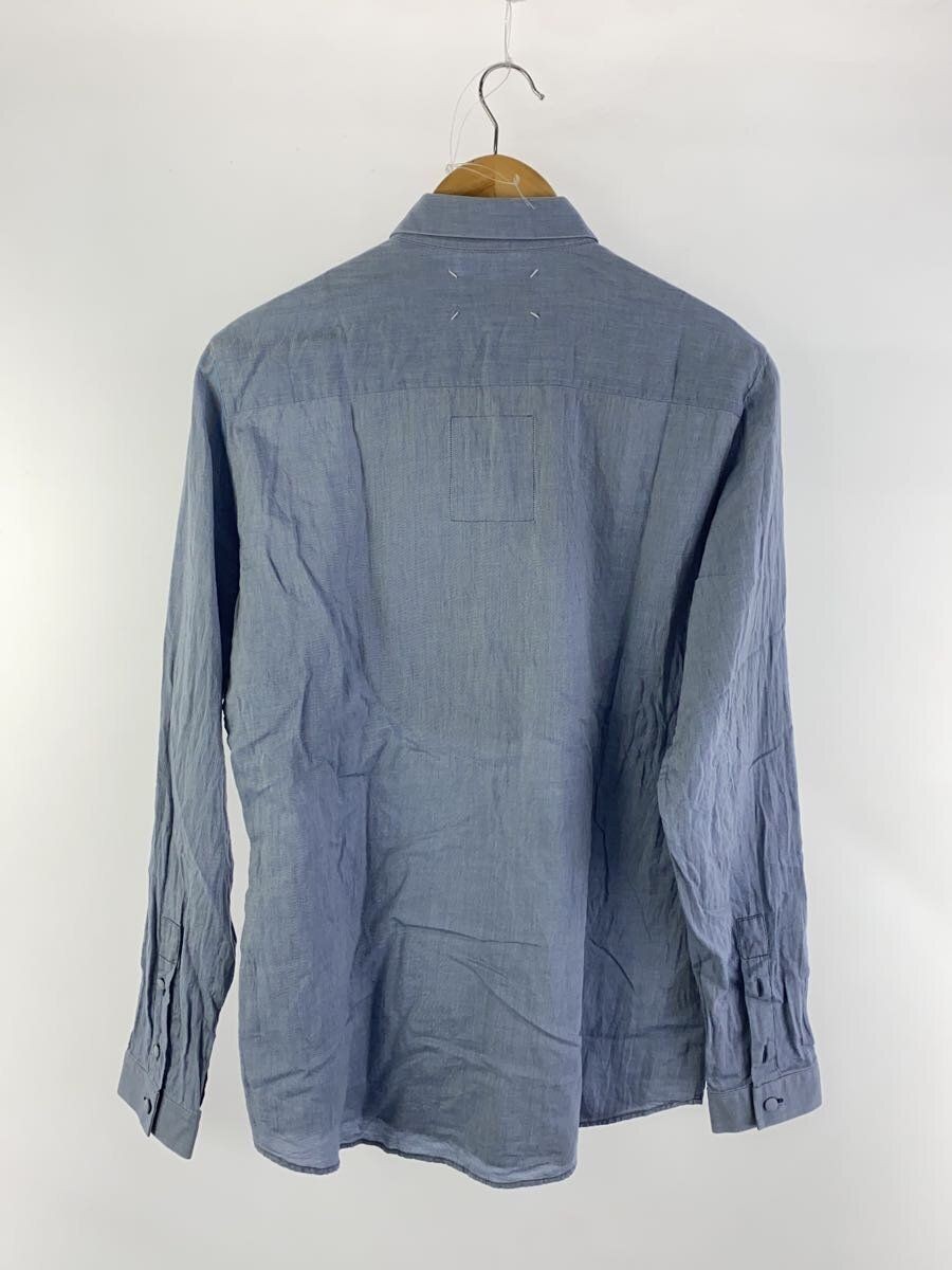 Maison Martin Margiela◆長袖シャツ/VOILE EVENING SHIRT/コットン/BLU/無地/S30DL0223 Maison Martin Margiela Other Long Sleeve Shirt VOILE EVENING