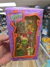 DR. SEUSS HOW THE GRINCH STOLE CHRISTMAS KURT S. ADLER 5 PIECE ORNAMENT SET NEW