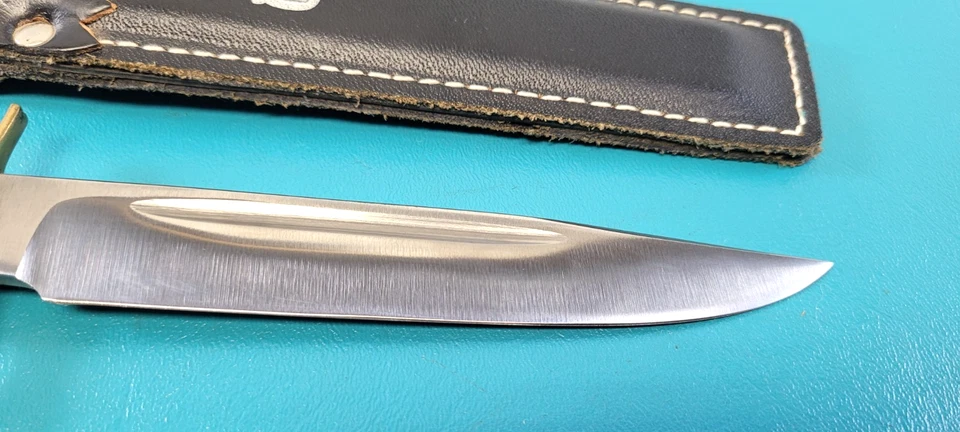 Swedish J.A. Hellberg Eskilstuna Sweden Knife + Original Leather Sheath TR485 - Image 2 of 4