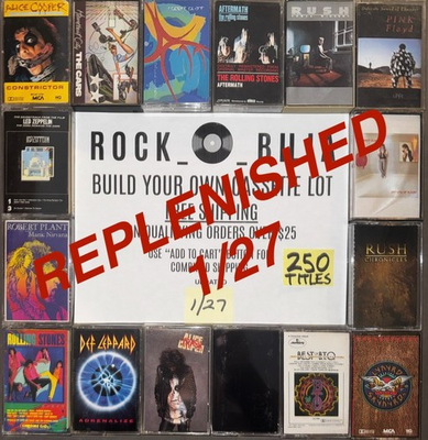 #ad $1 and UP ARENA ROCK VAN HALEN PINK FLOYD RUSH ZEP BUILD YOUR LOT CASSETTE TAPES $19.00