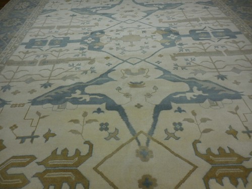 Peach Turkish Oushak Rug, Modern Multicolored Area Rug 12x15, Handmade - Picture 12 of 24