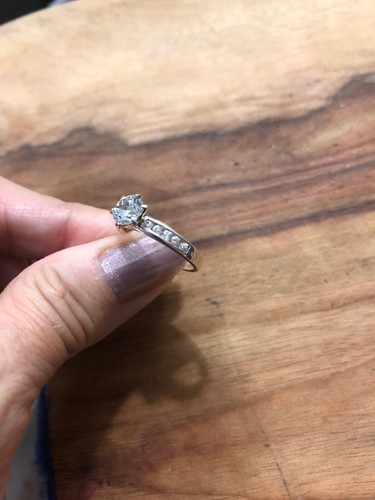 Goldmark Sterling Silver 925 Solitaire Cubic Zirconia Band Ring - Size 7.75 🌻 - Picture 6 of 13