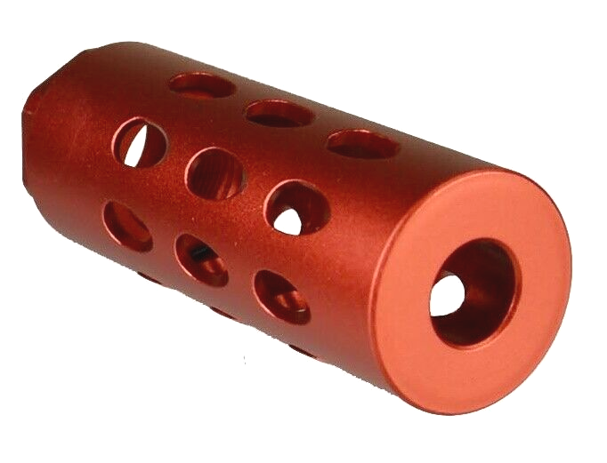 1/2-28 5.56 .223 Lightweight Red Aluminum Muzzle Brake for Bolt Action Rifles