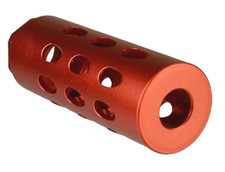 1/2-28 5.56 .223 Ultra Light Muzzle Brake Comp Red Aluminum For Bolt Action