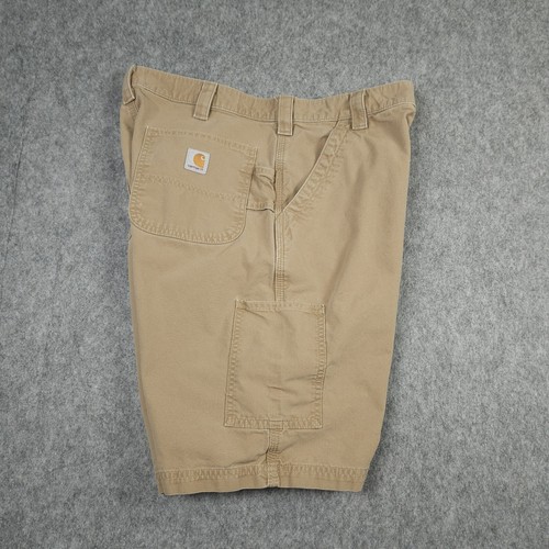Carhartt Utility Arbeitsshorts Herren 36 (passt 34) Canvas khaki robust Hammerschlaufe - Bild 6 von 13