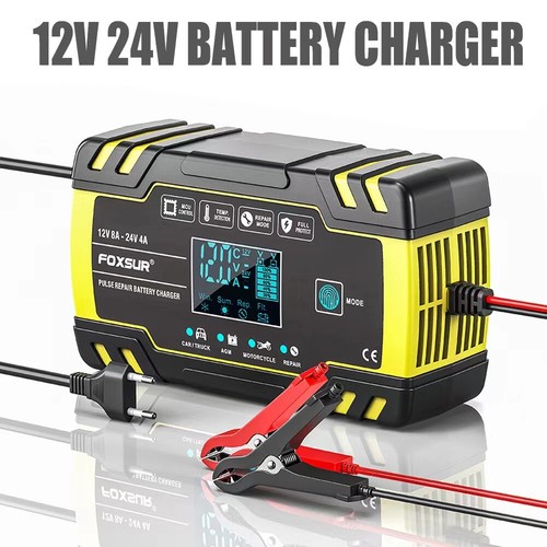 8A 12V 24V Car Smart Pulse Repair Battery Charger Maintainer Trickle Charger - Bild 1 von 17