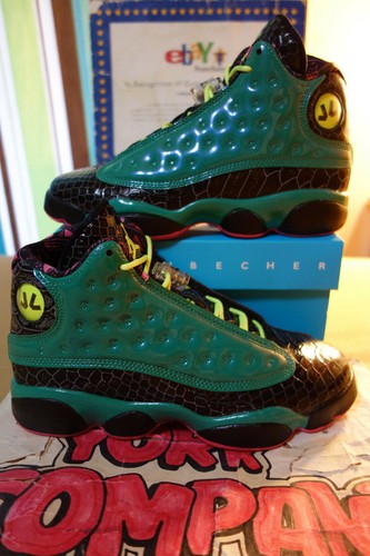 Air Jordan 13 Retro DB BG "Doernbecher" Emd Gn/Vlt Ic-Bk-D Pk 836788 305 sz 3.5Y - Picture 6 of 12