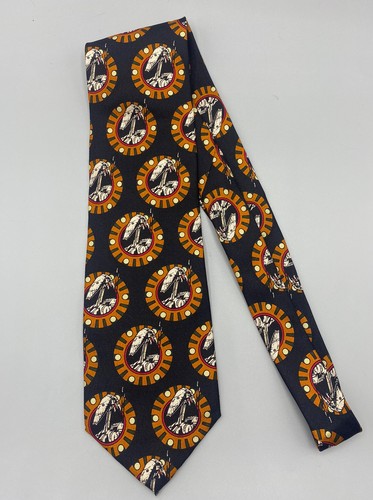RalphMarlin Star Wars Tie Necktie Droid Repeat Black Pattern Lucasfilm USA w/Tag - Picture 9 of 10