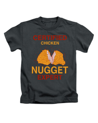  T-Shirt zertifiziert Chicken Nugget Expert lustig Erwachsene T-Shirt Top Essen Damen Herren