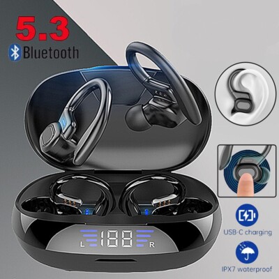 Bluetooth 5.3 Kopfhörer In-Ear Ohrbügel Kabellos TWS Sportkopfhörer mit Mikrofon