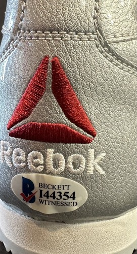 Floyd Mayweather signed Reebok boxing shoe autograph Beckett witness BAS COA - Picture 8 of 14