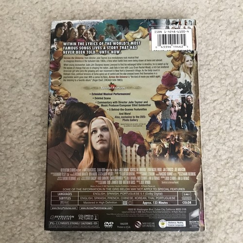 Across The Universe Movie DVD 2 Discs Deluxe Edition Beatles Songs Rachel Wood - Picture 2 of 7