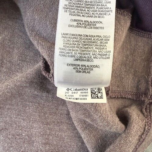 Columbia Womens Size XL Purple Pullover Sweater Cotton Blend Cowl Neck Pocket - Picture 10 of 12
