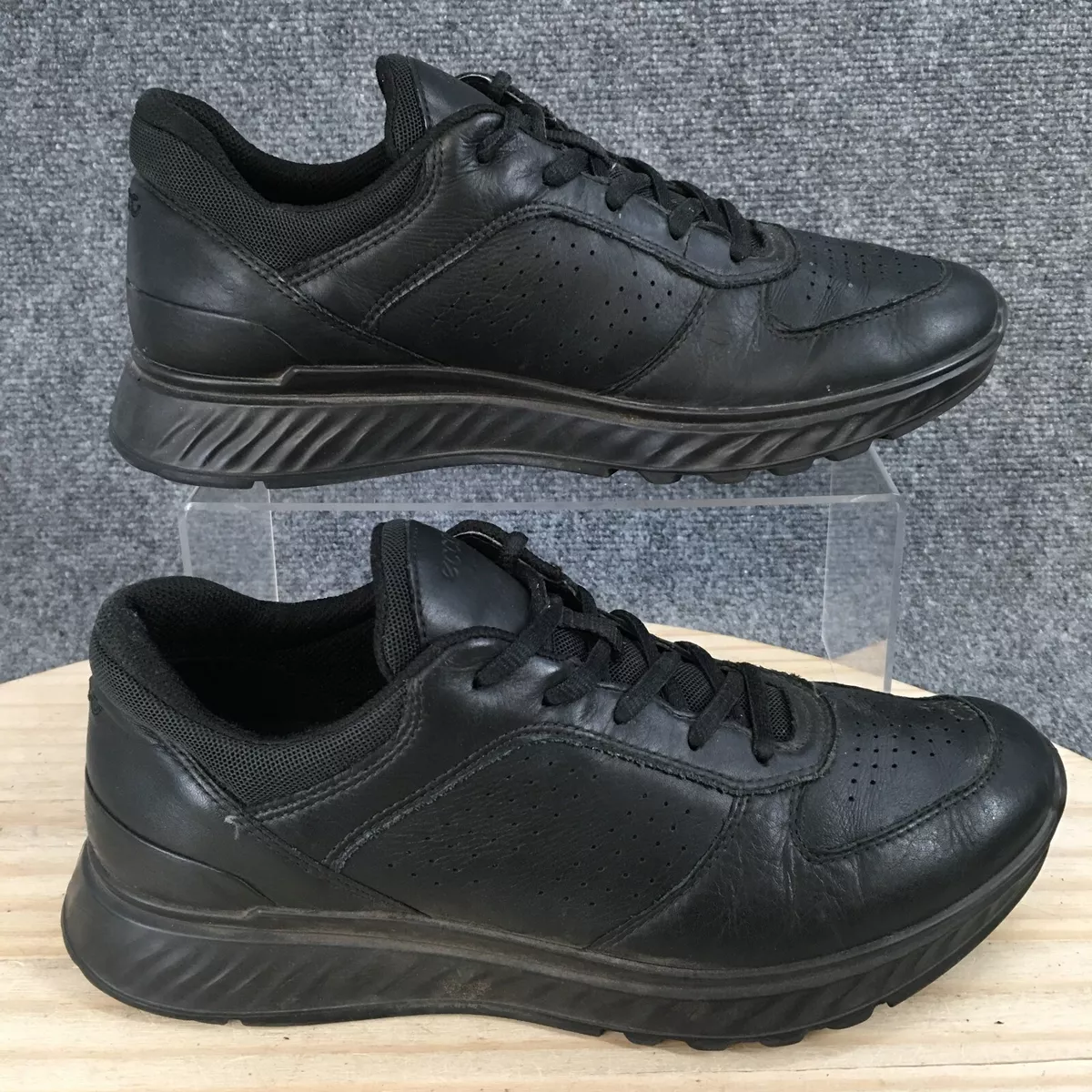 Ecco Shoes 6 Exostride Trainers Lace Up 83531401001 Black Leather eBay